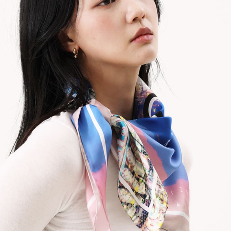 ONSZ Seoul Night View Silk Scarf
