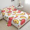 Cartoon Apple Star Pattern Bed Hat Four-piece Bedding Set Bedroom Dormitory Bedding Decoration