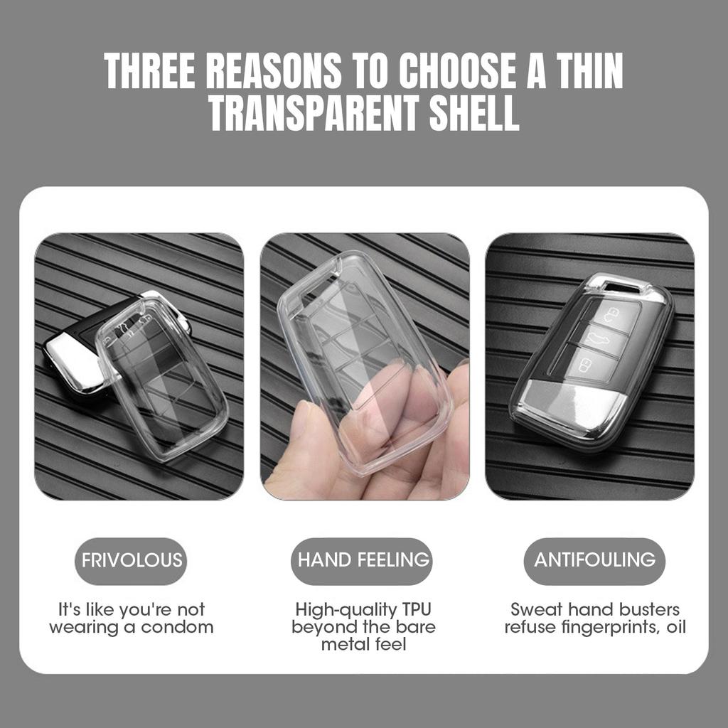 TPU Car Key Case Cover Shell Fob For Volkswagen Passat B8 CC Arteon Magotan GTE Skoda Fabia Superb A7 Tiguan Kodiaq MK2