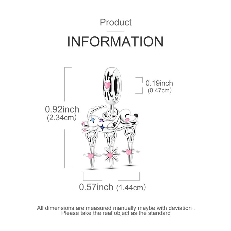 Copper Happy Dog Pendant Charms Jewellery Fit Original Bracelet Necklace For Women Diy Gift