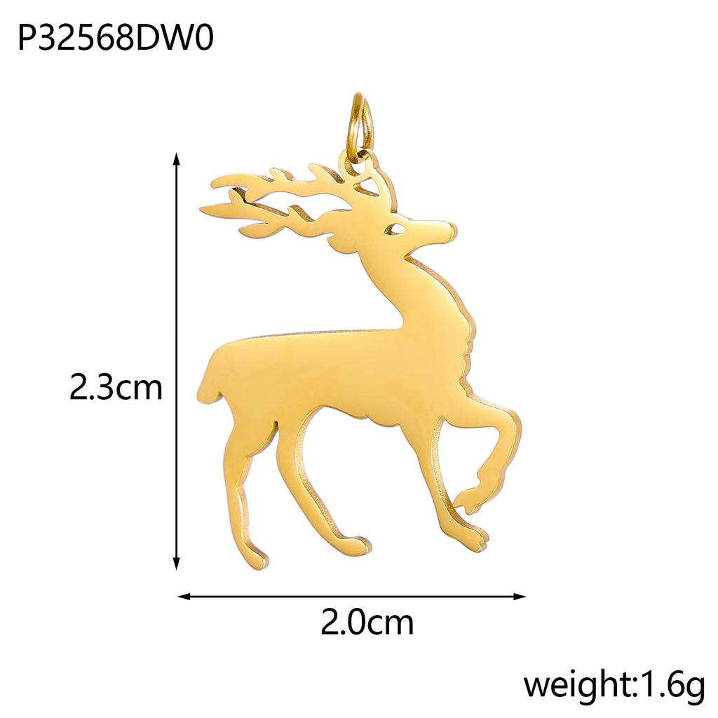 CARLIDANA Simple Ocean Shell Cat Fish Bird Pendant Charm Gold Plated Stainless Steel Charm For Bracelet Earrings DIY Jewelry