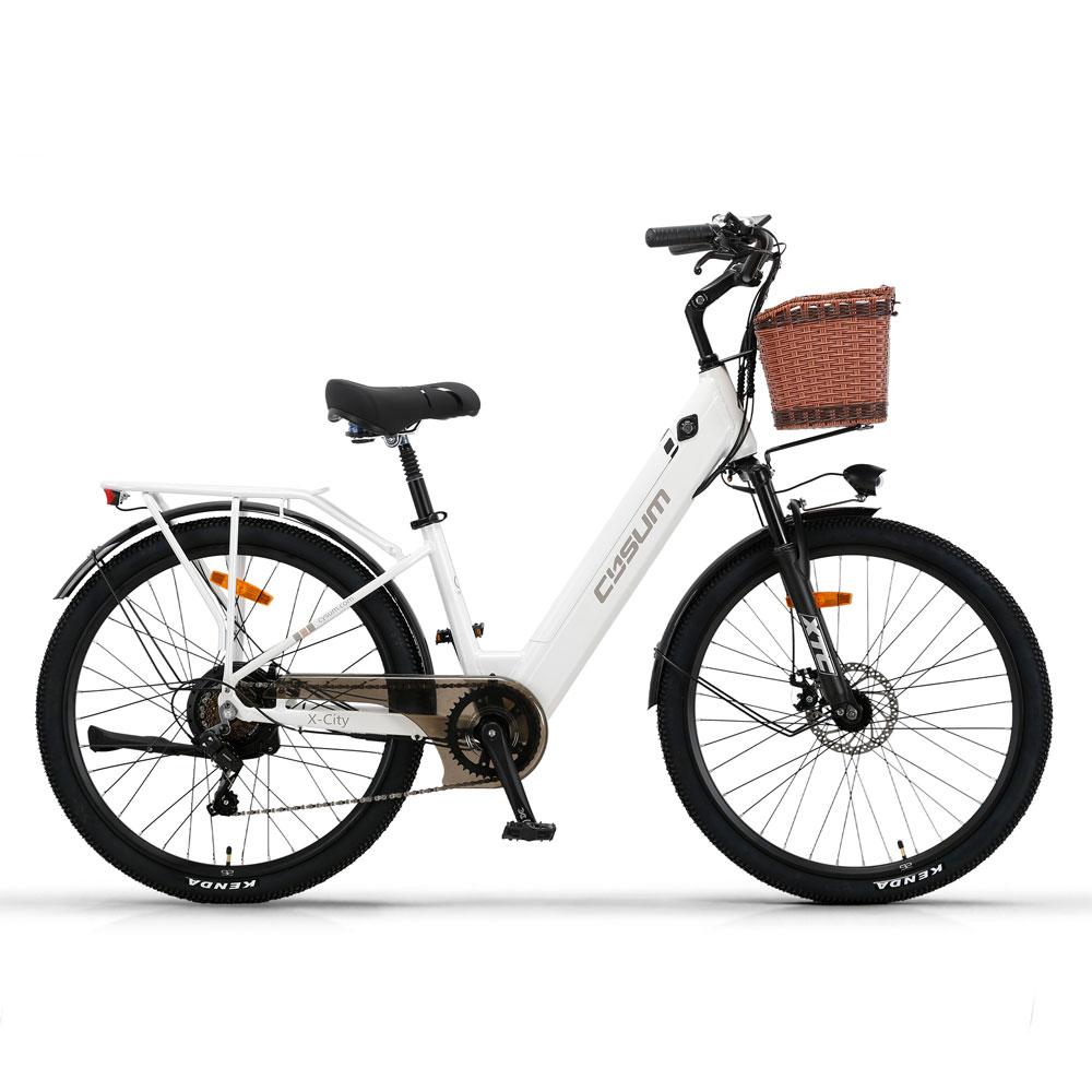CYSUM X-City Adult City Electirc Bicycle 26 inch Tires 48V10.4AH 250W Urban Commuting Eike Women's Outdoor Electric Bike