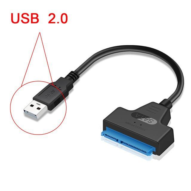 Câble USB SATA 3 Adaptateur Sata vers USB 3.0 Jusqu'à 6 Gbps Supporte SSD HDD Disque Dur Externe 2,5 Pouces 22 Broches Sata III A25 2.0