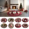 60*60cm Christmas Round Carpet 3D Special-shaped Bedroom Door Mat Santa Claus Floor Mat  Home Decor