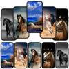 Coque de téléphone pour iPhone 17 16 15 Xiaomi Poco F8 F7 X7 X6 M8 F6 C85 C75 C71 Redmi Note 14 13 12 11 Pro Max A3 A4 14C 13C 15C 9C Couverture Cheval Sauvage et Libre