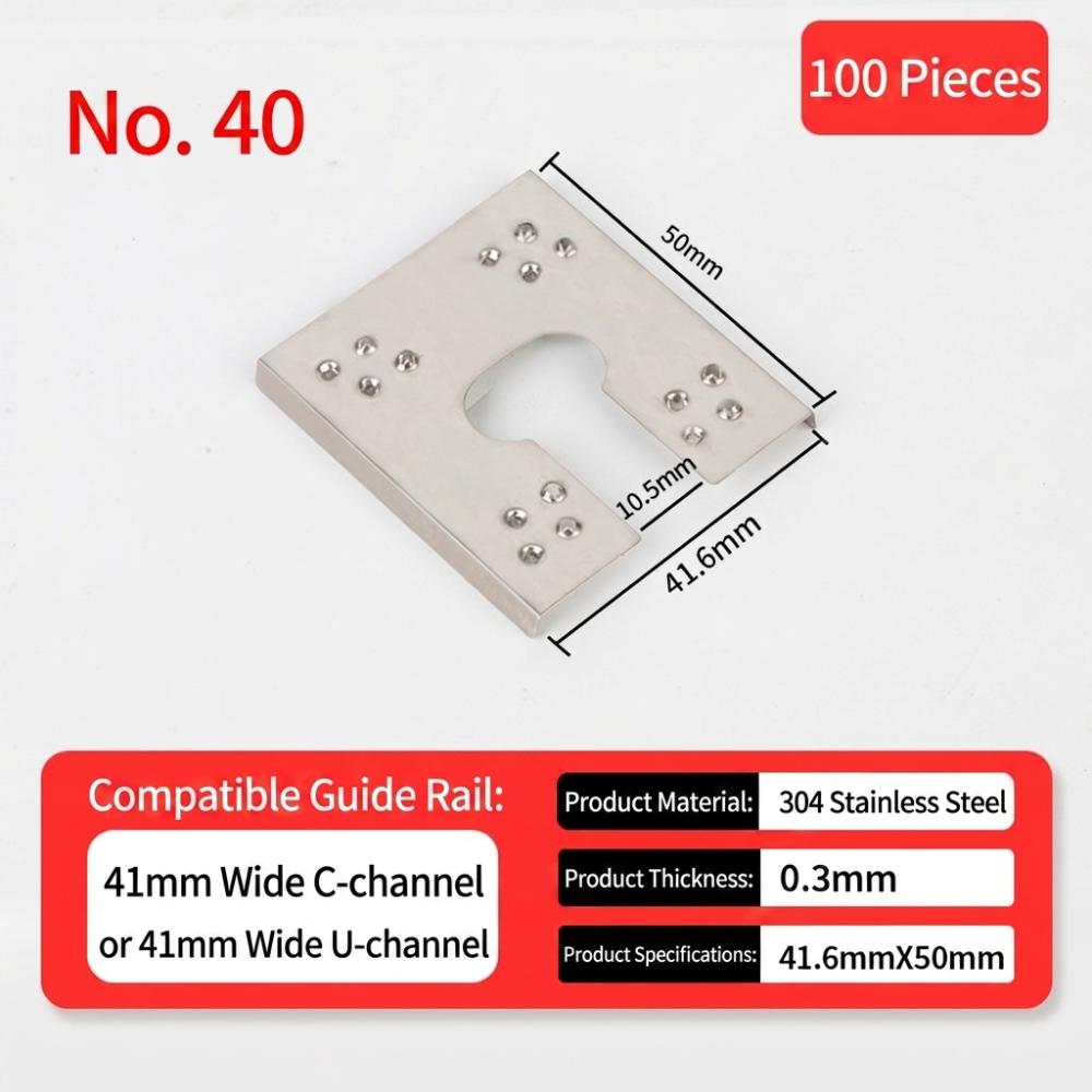 100PCS High Temperature Resistant Solar Panel Spacer Solar Grounding Clip Washer  Photovoltaic