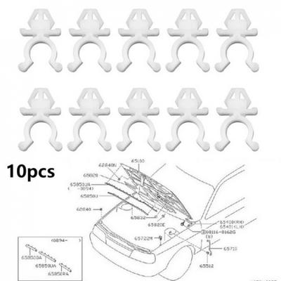 10 Pièces 65722-01E00 Clips Support de Tige de Capot de Voiture Remplacement Pour Nissan