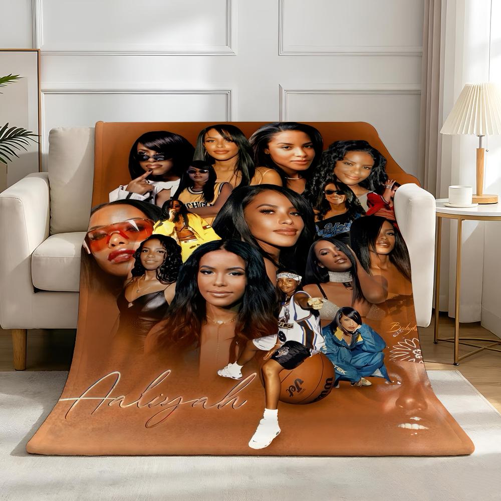 Music A-Aaliyah Throw High-Density Short Plush Blanket Soft Skin-Friendly for Sofa Nap Air-Conditioned Room