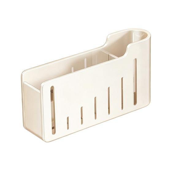 

Garbage Bag Storage Rack Carbon Steel Rustproof Organizer Pull-Out Design Trash Bags Holder for Kitchen белый