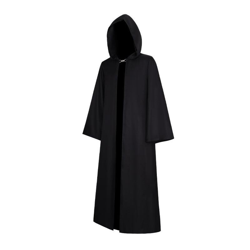 Mittelalterlicher Hexenumhang Cosplay Kostüm Mit Silbernen Verschlüssen Für Fantasy Rollenspiele