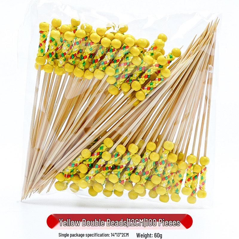 

Бамбукові шпажки для фруктів та коктейлів 12 см – Креативні художні зубочистки для десертів