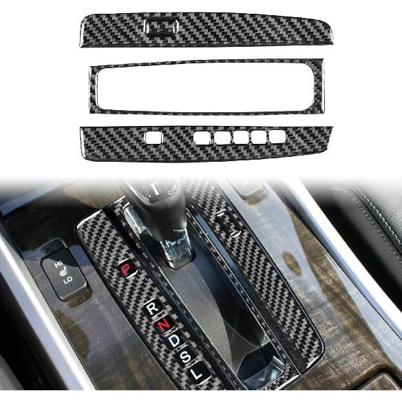 Carbon Fiber Decorative Stickers Car Central Control CD Radio Buttons Konb Media Panel Frame Car Interior Compatible with Honda Accord 2013 2014 2015