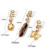 3pcs/set Crystal Hair Jewelry For Women Hexagonal Column Butterfly Charm Dreadlock Headwear Dangle Dreadlock Hair Accessories
