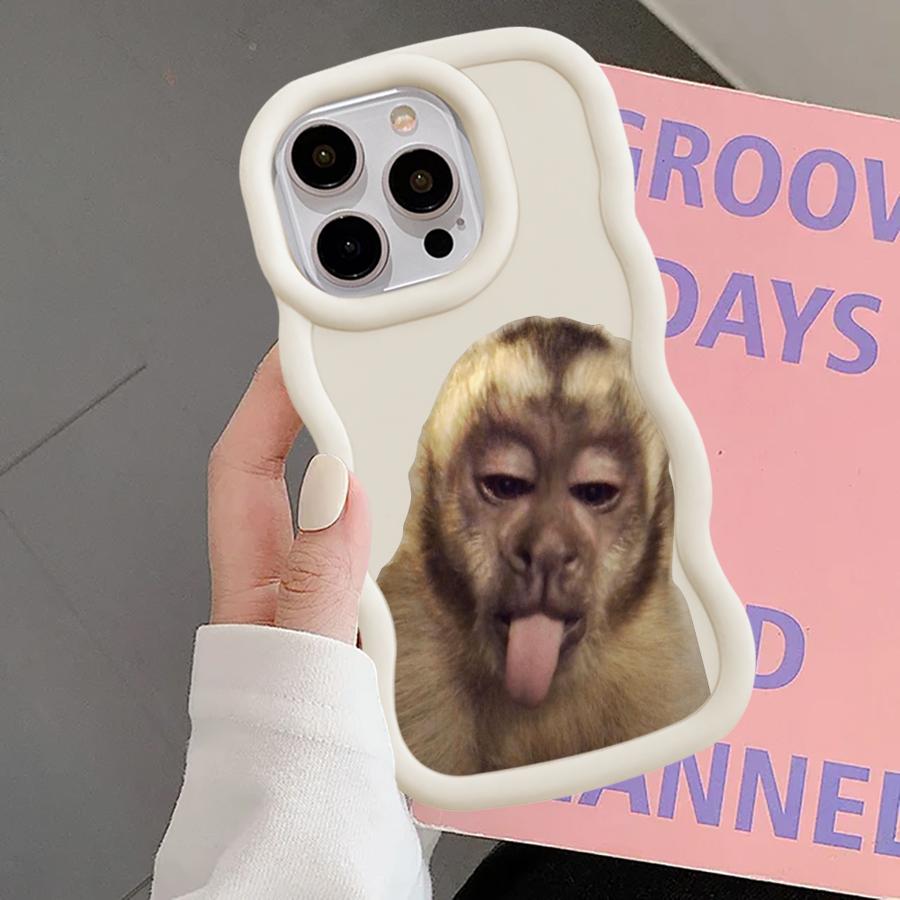 Monkey Drink Trend Case for iPhone 17 Air 15 Plus 13 14 XR 16 Pro Max 12 11 8 Soft Phone Cover
