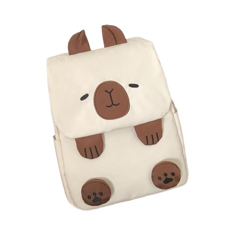 Damen Reise Rucksack Mädchen Cartoon Capybara Großer Rucksack College Student Schultasche Mehrere Fächer Laptop Büchertasche