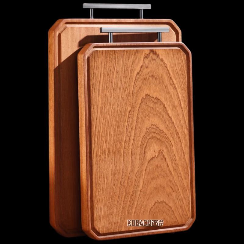 KBH Solid Ebony Wood Cutting Board with Juice Groove