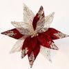 Velvet Christmas Poinsettia 29cm Xmas Tree Ornaments Artificial Christmas Flower  Home Decoration