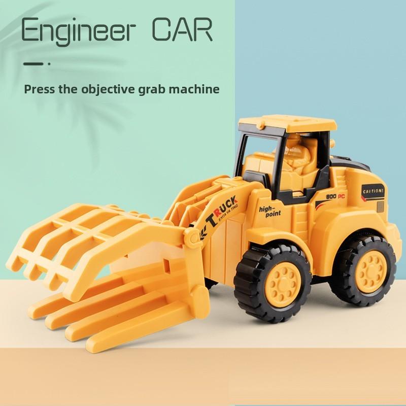 Construction Vehicle Excavator Toy With Inertia Pull Back For Play Interactive