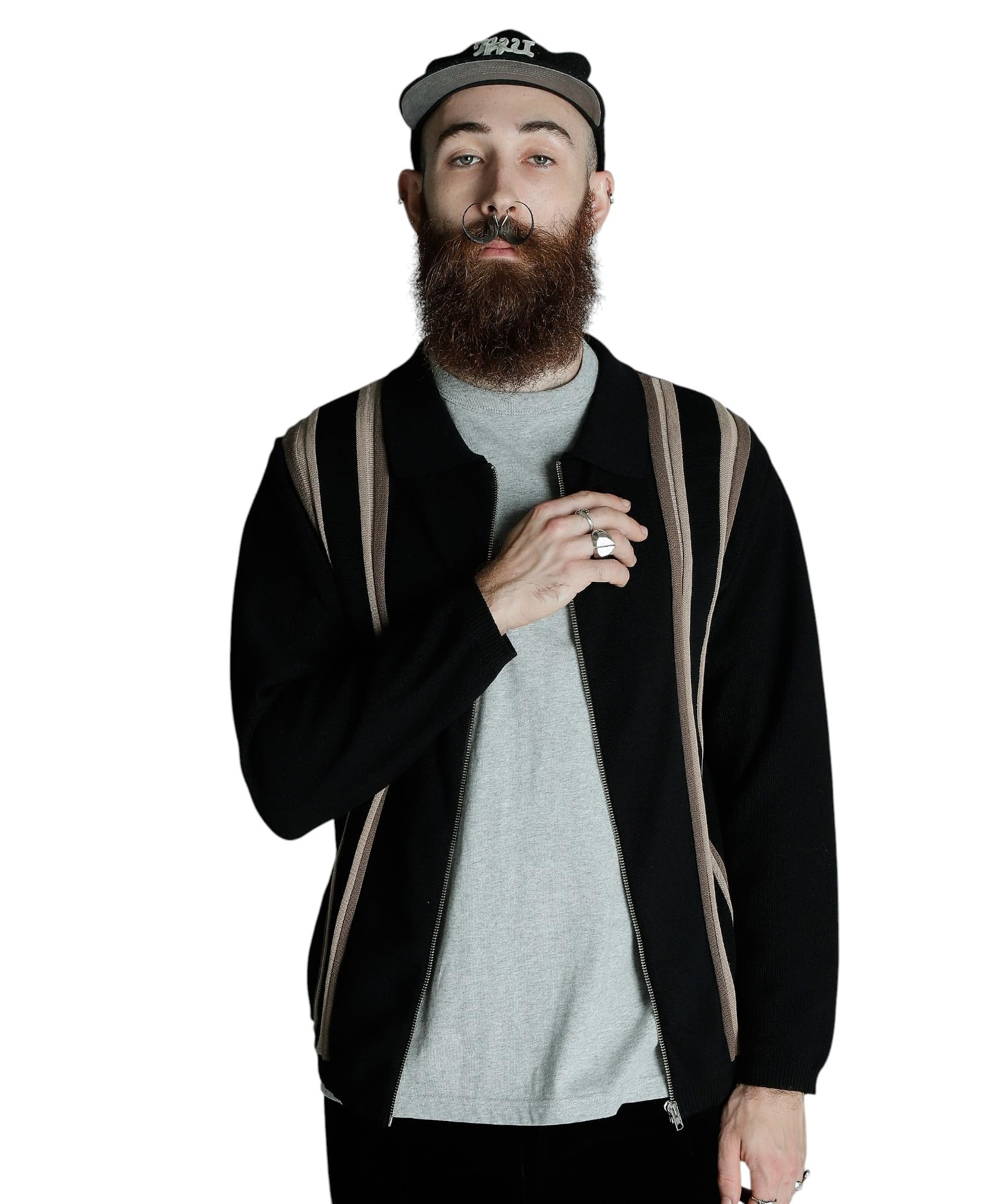 

Schott LS ZIP KNIT CARDIGAN, Men s, Size M, 050, Brown, 782-5140001