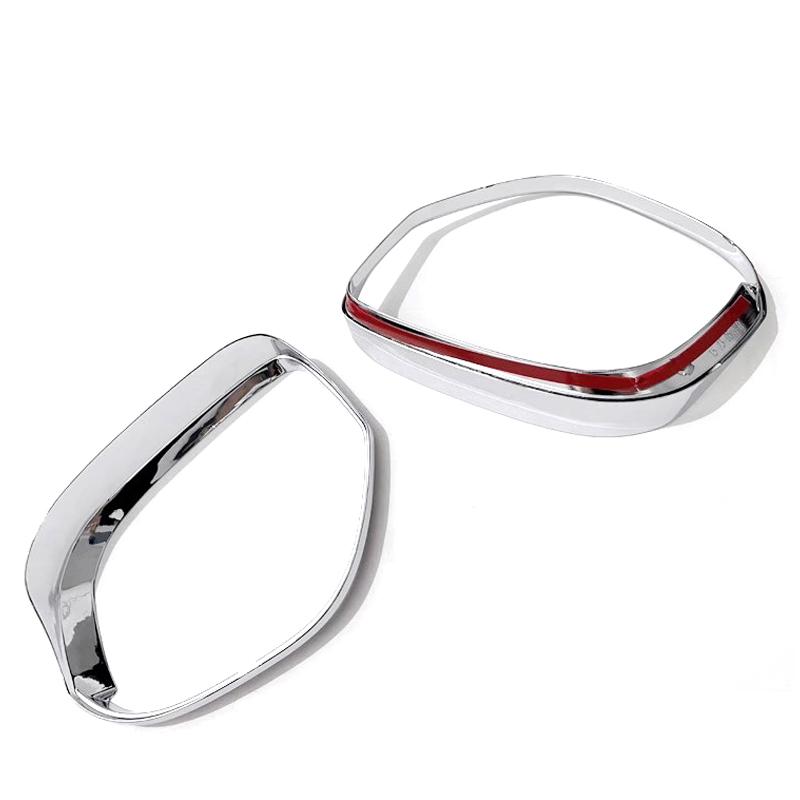 Rearview Mirror Cover Reversing Mirror Frame Chrome Rain Eyebrow Frame Decorative Sticker For Mitsubishi Outlander 2013-2018