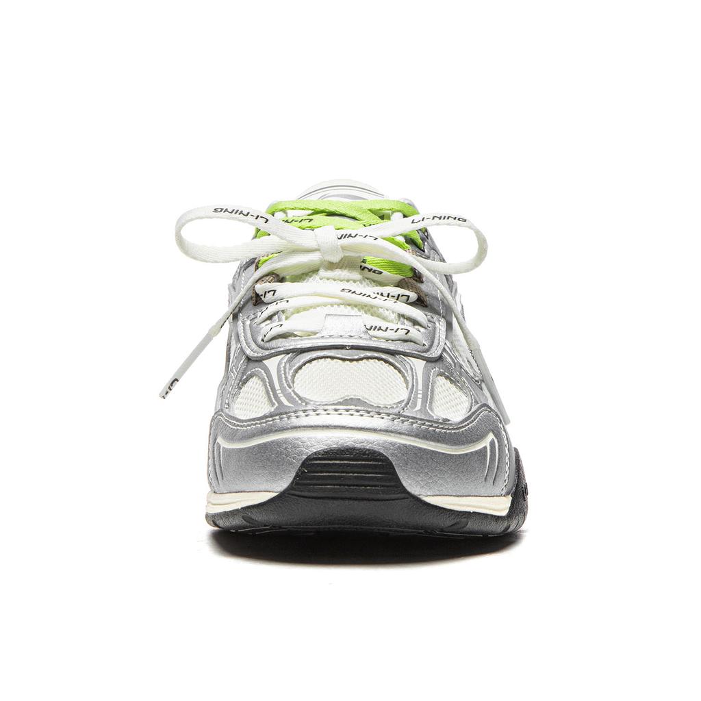Li Ning Classic Thin Sole Retro Fashionable Comfortable Lightweight Soft Elastic Non-Slip Wear-Resistant Casual Shoes Women Sneaker Silver AGLW196-2