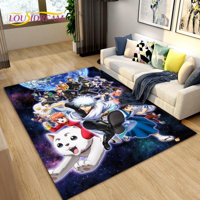 

Anime Gintoki Kagura Gintama Area Rug,Carpet Rug for Living Room Bedroom Sofa Doormat Decoration, Kids Play Non-slip Floor Mat 40x60cm