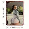 Metal Wall Art Decor Women Sexy Home Decor for Bedroom Bar Garage Gift