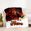 Bayern Munich Soccer Poster Customize Text Blanket Cozy Personalized Blanket Comfortable Suitable for Home Decor Sofa Chair Picnics