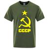 CCCP Russian T Shirts Men USSR Soviet Union Man Short Sleeve Tshirt Moscow Mens Tees Brand O Neck Tops Clothing Shirt