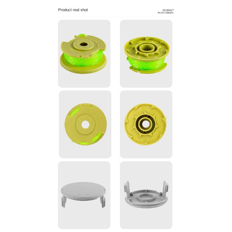 6 Packs For RYOBI Lawn Mower Accessories Spool AC80RL3/AC14HCA Spare Parts Accessories-B61B