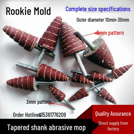 

Conical Tapered Flap Wheel for Wood & Metal Grinding and Polishing Tapered Grinding Head 16*6mm