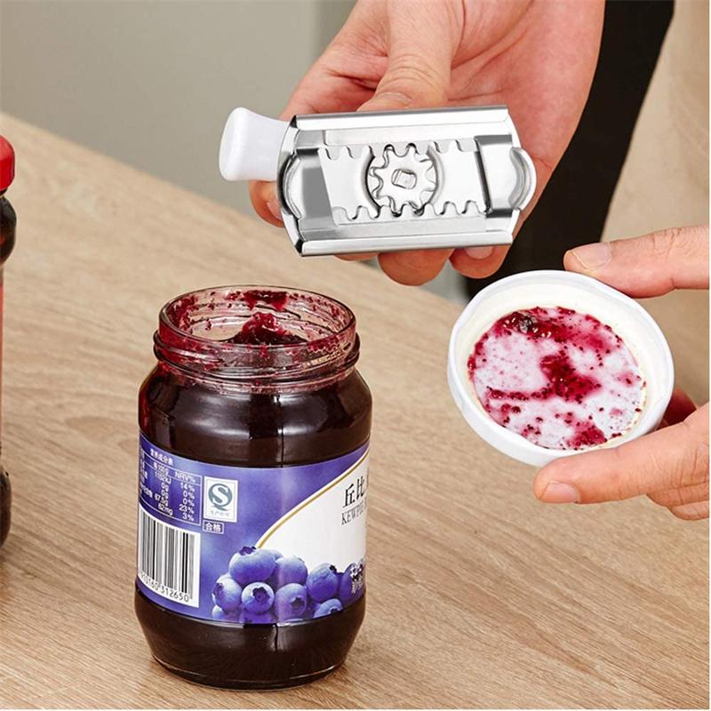 Stainless Steel Jar Opener Lids Adjustable Manual Can Bottle Opener Kitchen Accessories Can Opener for 3-9.5CM Kitchen Gadget