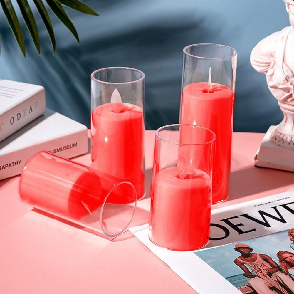 LED Electronic Candle Lights Battery Operated Candle Atmosphere Lamp  Flameless Candlesticks for Fireplace Xmas Halloween