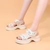 Versatile Platform Sandals Women's 2025 Summer New Xiaoxiangfeng Fashion Height Increase Leisure Sports Roman Beach Sandals