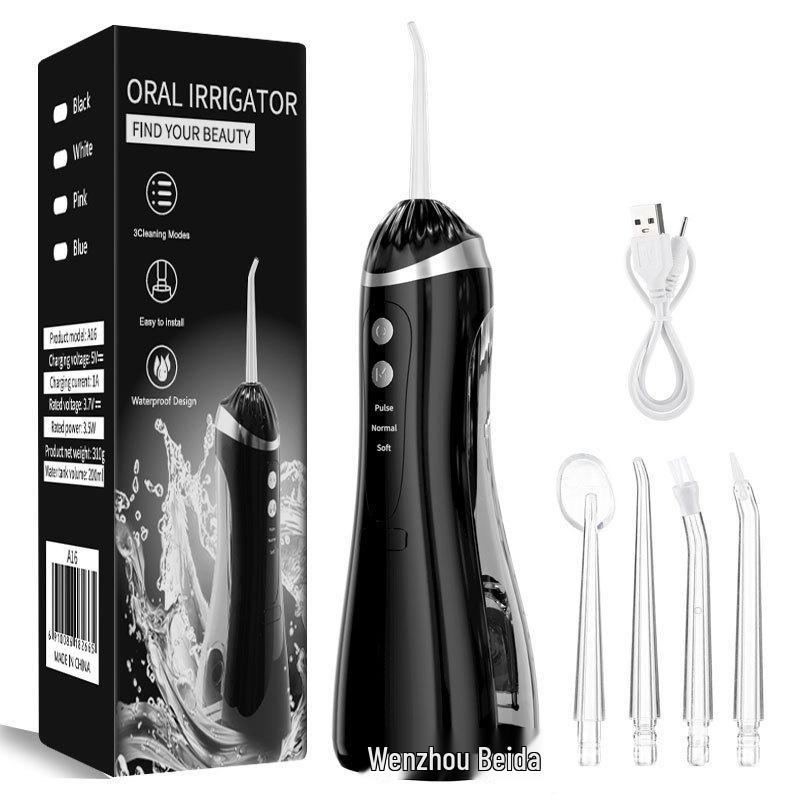 

Портативный электрический ирригатор для полости рта для ортодонтического ухода и ухода за деснами с высокой очищающей способностью