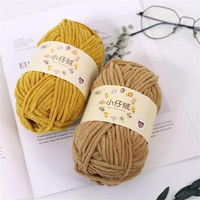 50g Milchbaumwolle Dickes Samtgarn Handgemachtes DIY Strickgarn Wollgarn Baby Schal Mütze Weich Warm Häkeldecke Chenille Garn