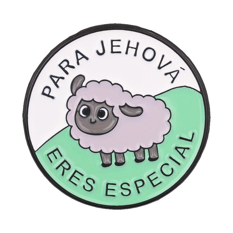 Spanish Quotes Series Enamel Pins JW.ORG Bible Verse Octagon Stop Sign Motivational Phrase Brooches Lapel Badge Jewelry Gifts