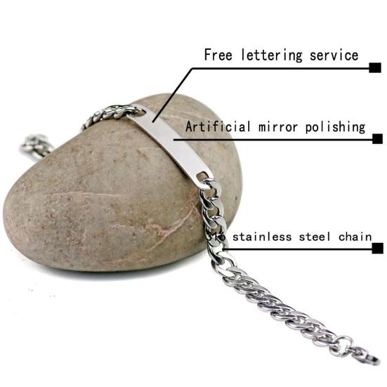 Männer Mode verspiegelt Edelstahl Kette Armband Armreif Party Schmuck Geschenk