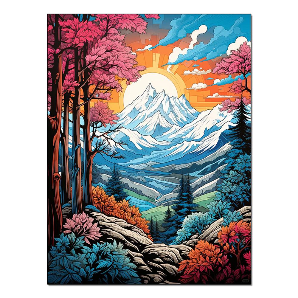 Landscape Sunset Diamond Painting Complete Kit DIY Mosaic Embroidery Hobby Handicraft Painting for Home Wall Decoration