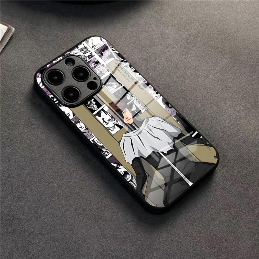 Anime S-Sosuke Aizen Phone Case For 17 Pro Max IPhone 16 Pro 14 12 11 13 Mini X XR XS 15 Plus SE Glass Cover