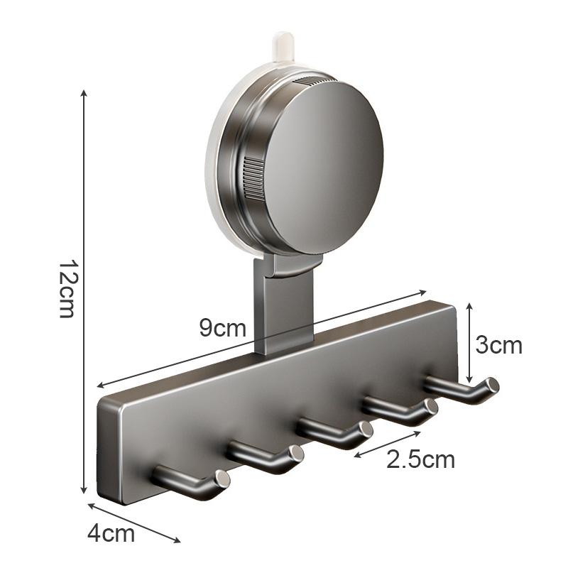 Suction Cup Hooks No Drill Wall Mount Heavy Duty Bathroom Organizer Multi Hook Towel Rack Shower Door Back Adhesive Hanger Strong Hold Reusable