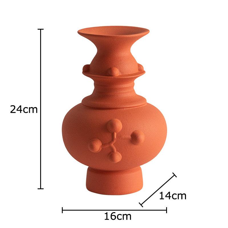 Creative Relief Ceramic Vase Classics Plant Pots Table Decoration Ornament Flowers Arrangement Floral Vases Room Aesthetic Decor
