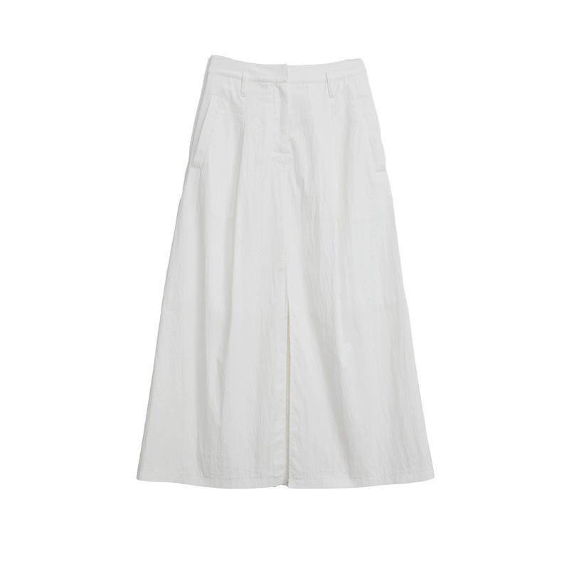 Elegant Vintage-Style Breathable Vest & High-Waist A-Line Slit Skirt Set