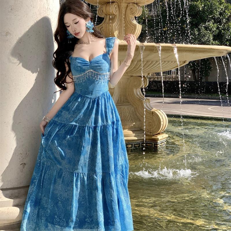 Sexy Backless Girl Chic Unique Beautiful French Waist High-end Birthday Dress Dress