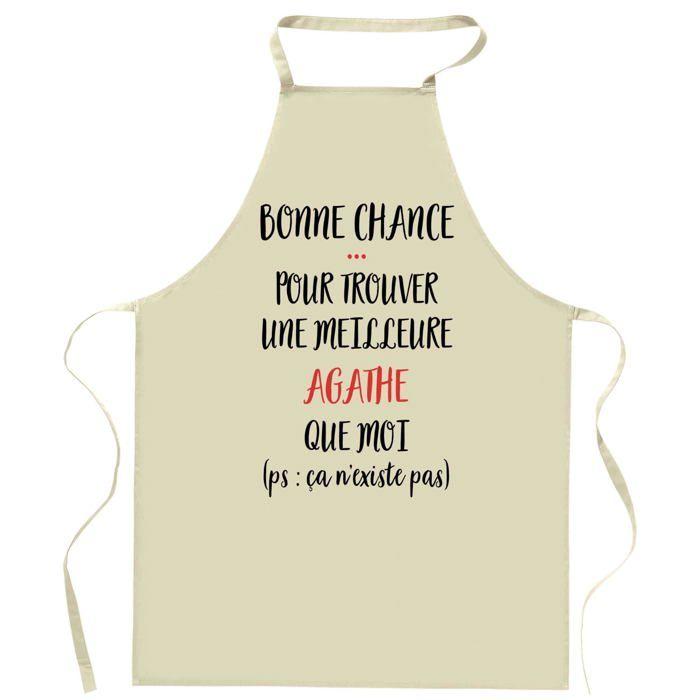 Tablier de cuisine - Agathe - Impression bretonne - Coton résistant - Fabrication française