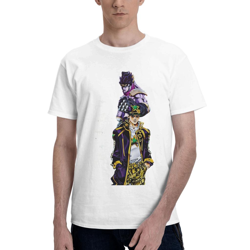 Jojo Men T Shirts JoJos Bizarre Adventure Amazing Tees Short Sleeve Round Collar 100 Cotton Original Tops TShirt