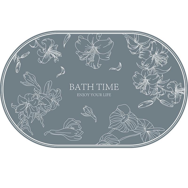 Luxury Flower Toilet Door Dirty and Easy To Take Care of Door Mat Toilet Bathroom Moisture-wicking Quick Drying Non-slip Foot Mat