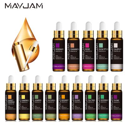 MAYJAM 10 ML Ylang Ylang Yasemin Lavanta Gül Esansiyel Yağı Difüzör Aromaterapi Kokusu Cilt Bakımı Hava Temizleyicileri Limon Nane Çay Ağacı Yağı
