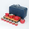 Travel Kung Fu Tea Set Small Set Household Japanese Tea Pot Ceramic Outdoor Tea Cup Festive Gift Engraving