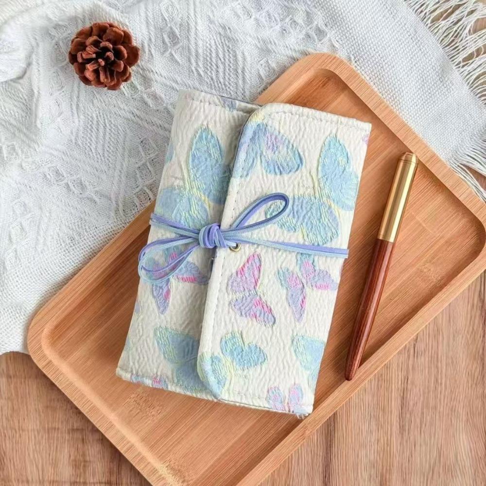 Retro Scrapbook Binder Cloth Cover Loose-leaf Notebook Portable A6 Loose-leaf Diary  for Girls